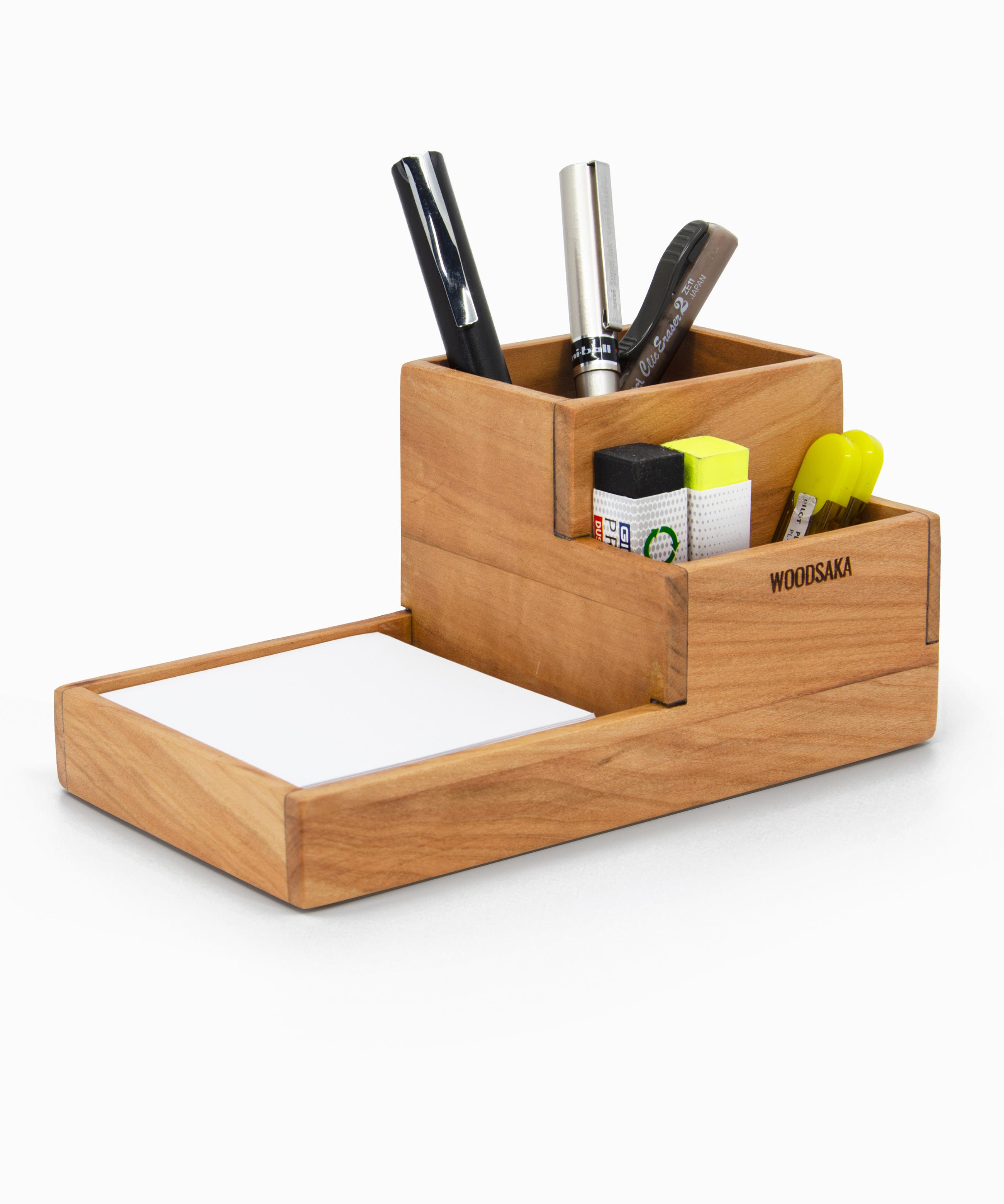 Woodsaka ProKit Multi-Functional Organizer - Divided Pen Holder and Note Paper Box - Cherry Wood - 7.5 cm x 9.8 cm x 8.5 cm - WOODSAKA
Woodsaka ProKit Multi-Functional Organizer - Divided Pen Holder and Note Paper Box - Cherry Wood - 7.5 cm x 9.8 cm x 8.5 cm - WOODSAKA