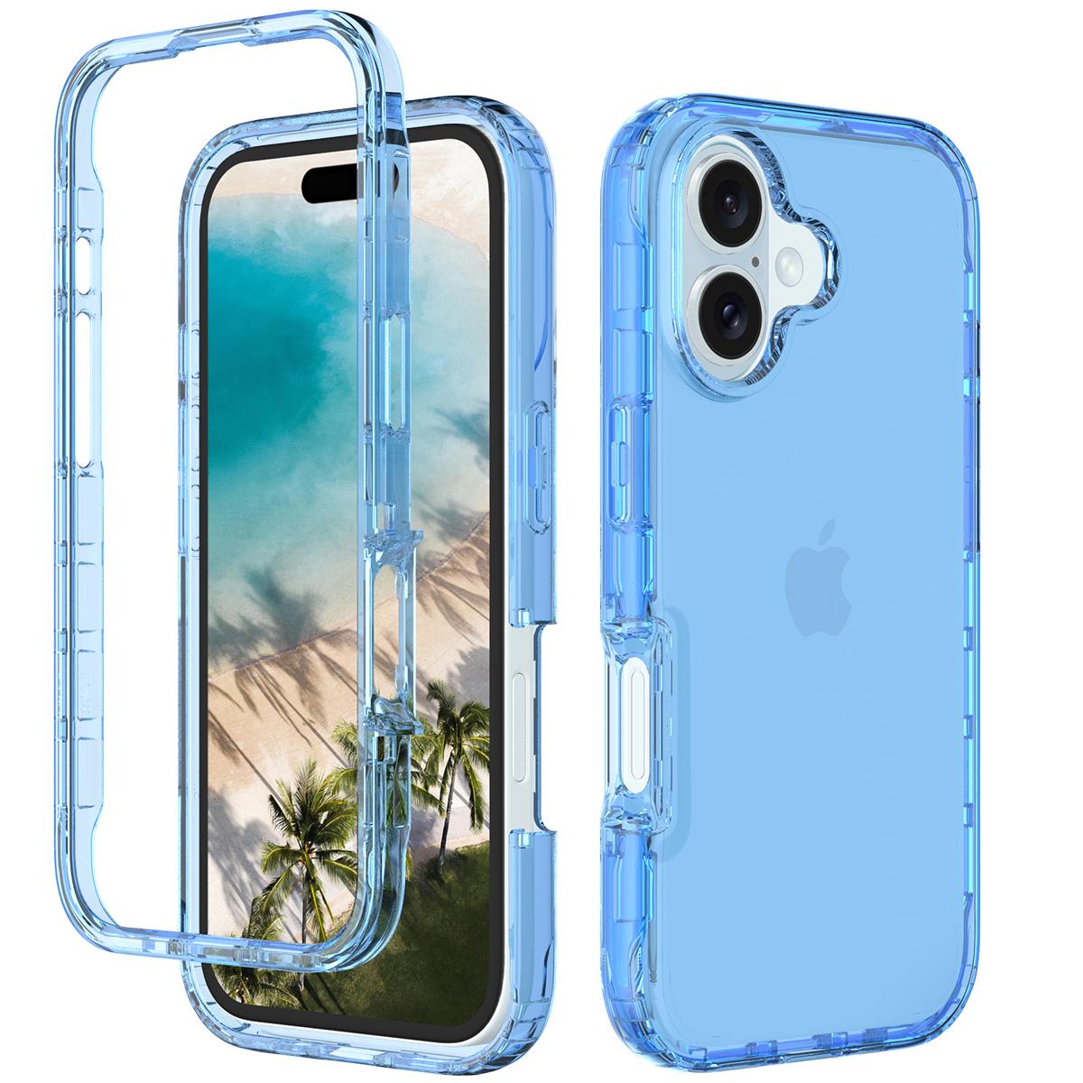 For iPhone 16 Case Shockproof TPU+PC Hybrid Phone Cover Blue
For iPhone 16 Case Shockproof TPU+PC Hybrid Phone Cover Blue
