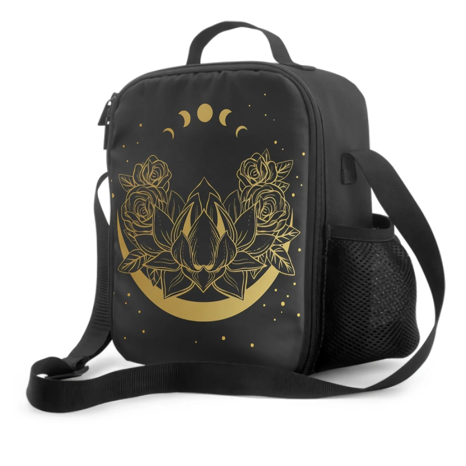 Golden Lotus Flower Insulating Thermal Lunch Bags for Kids Boys Girls Washable Tote Crossbody Lunch Container for School Travel 26.5x20x11.5CM бежевий
Golden Lotus Flower Insulating Thermal Lunch Bags for Kids Boys Girls Washable Tote Crossbody Lunch Container for School Travel 26.5x20x11.5CM бежевий