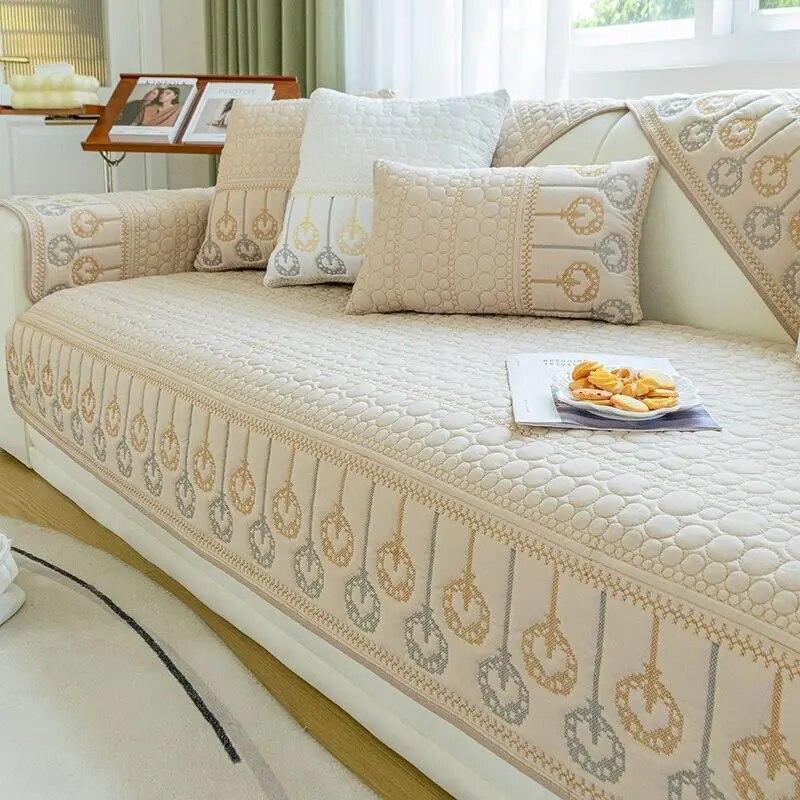 Универсальный чехол для дивана с вышивкой, Нескользящая простая современная хлопчатобумажная ткань, диванная подушка для гостиной, чехол для дивана, подлокотник, ткань, полотенце 110x240cm 1pcs
Универсальный чехол для дивана с вышивкой, Нескользящая простая современная хлопчатобумажная ткань, диванная подушка для гостиной, чехол для дивана, подлокотник, ткань, полотенце 110x240cm 1pcs