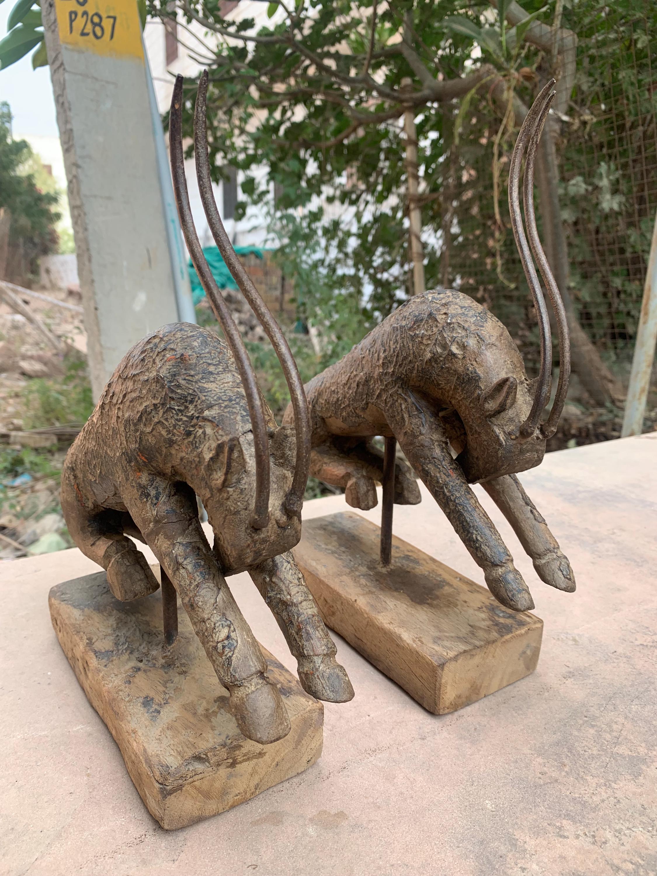 Antique Wooden Antelope Statues Pair - Old Lacquer Painting Deer - rustic Christmas reindeer decor 16” X 8” X 24” (l x w x h) різнокольоровий
Antique Wooden Antelope Statues Pair - Old Lacquer Painting Deer - rustic Christmas reindeer decor 16” X 8” X 24” (l x w x h) різнокольоровий