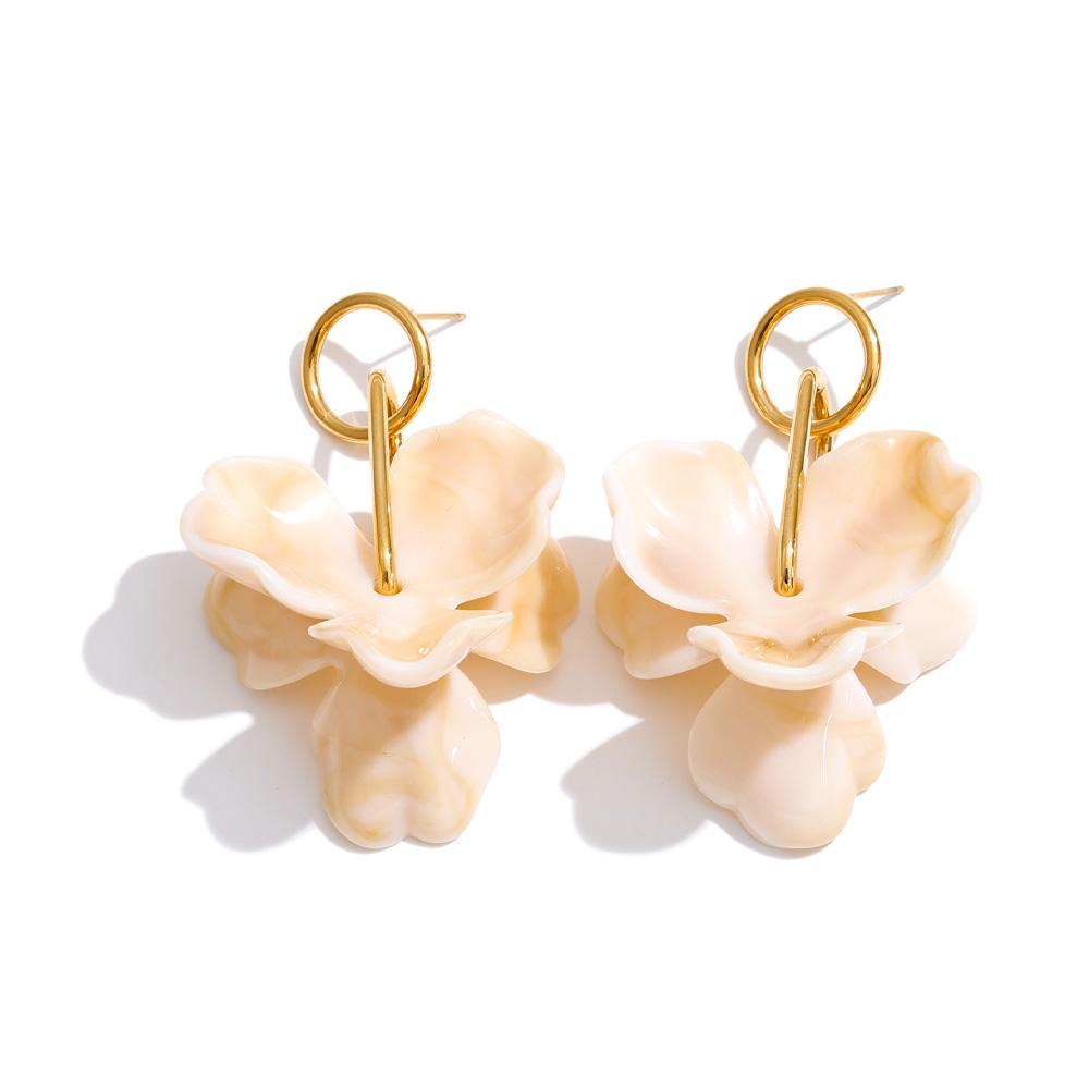 Yhpup 3 Color Resin Flower Drop Dangle Earrings for Women Stainless Steel New Arrival Attractive Waterproof Charm Trendy Jewelry
Yhpup 3 Color Resin Flower Drop Dangle Earrings for Women Stainless Steel New Arrival Attractive Waterproof Charm Trendy Jewelry
