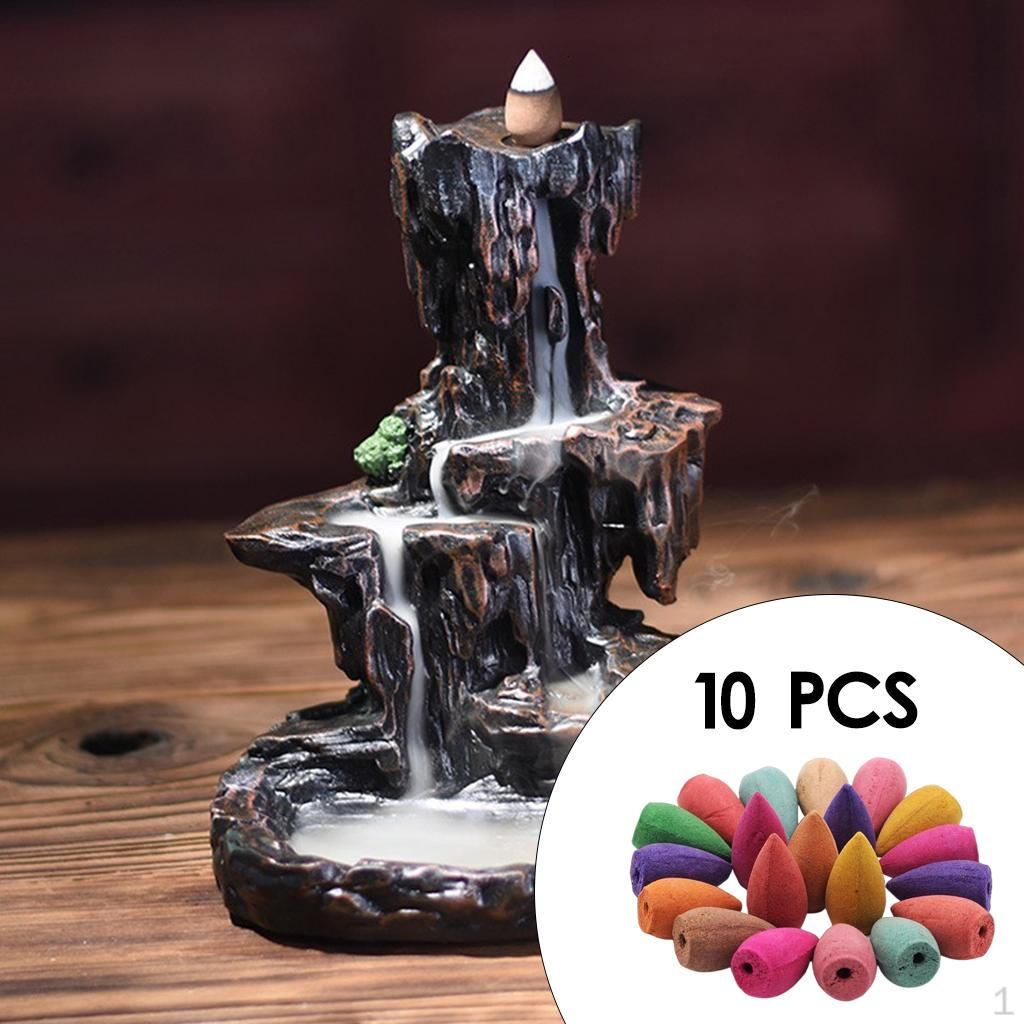 10 pcs Backflow Cones, Mixed Colorful Scents for Yoga SPA Meditation Relaxation Home Toilets
10 pcs Backflow Cones, Mixed Colorful Scents for Yoga SPA Meditation Relaxation Home Toilets