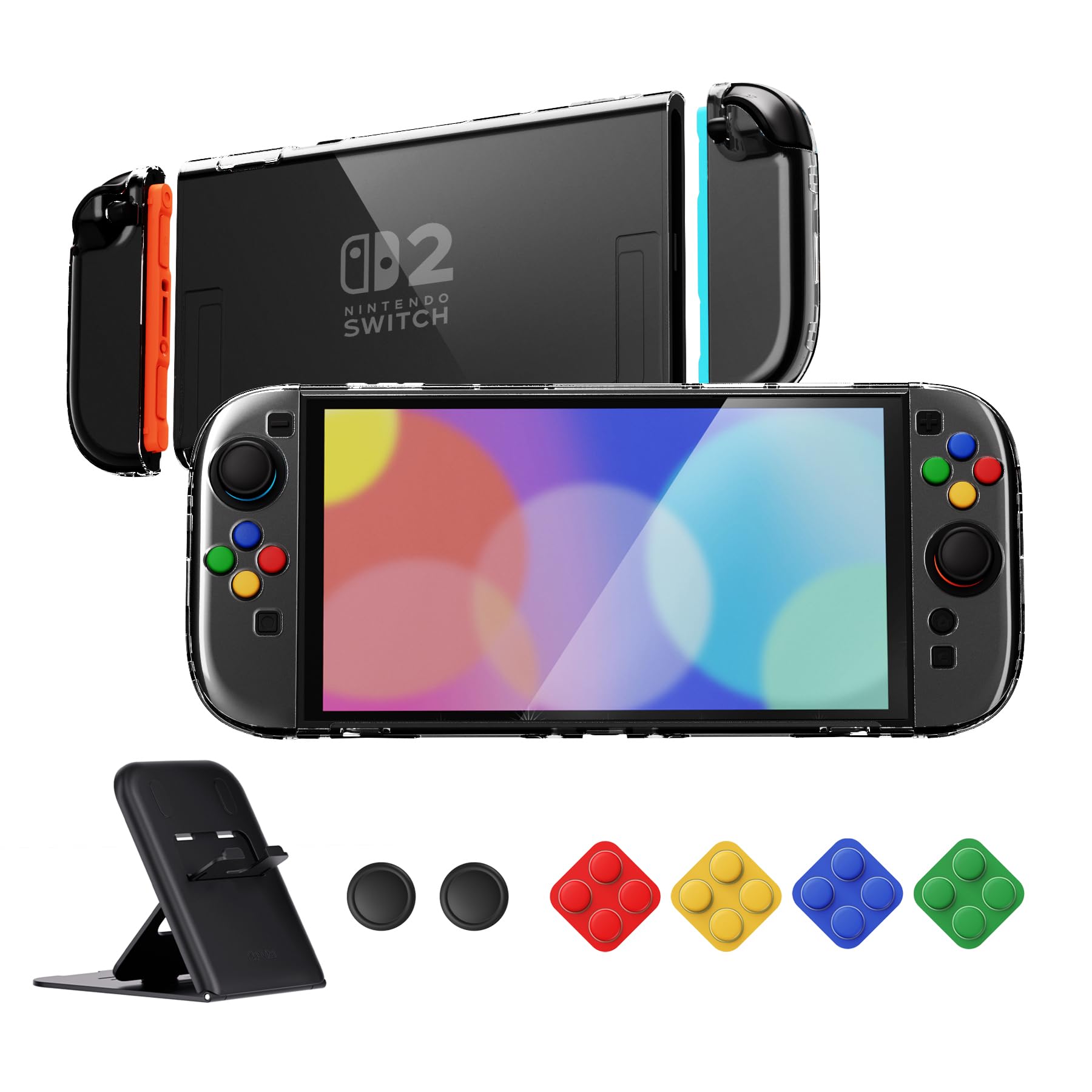PlayVital Clear Series Прозрачный Жесткий Чехол для Switch 2, Совместимый с док-станцией, Защитная Крышка, Устойчивая к царапинам, с Держателем, Складная Подставка, Накладки на стики
PlayVital Clear Series Прозрачный Жесткий Чехол для Switch 2, Совместимый с док-станцией, Защитная Крышка, Устойчивая к царапинам, с Держателем, Складная Подставка, Накладки на стики