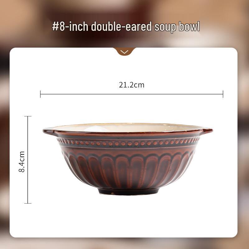 Vintage Enamel 8-inch Double-Ear Soup Bowl
Vintage Enamel 8-inch Double-Ear Soup Bowl