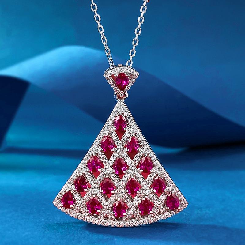 Lulu Tong 2024 S925 Silver Fan-shaped Necklace with Pigeon Blood Red Pendant - Women s Fashionable and Versatile Design. 925 Silver
Lulu Tong 2024 S925 Silver Fan-shaped Necklace with Pigeon Blood Red Pendant - Women s Fashionable and Versatile Design. 925 Silver