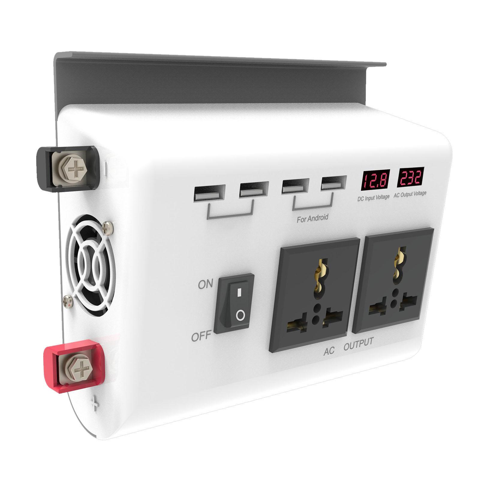 Car Power Inverter 4 X 2.1A USB Port 2 X AC Outlets DC12V to AC220V Converter with 16.7in Cable
Car Power Inverter 4 X 2.1A USB Port 2 X AC Outlets DC12V to AC220V Converter with 16.7in Cable