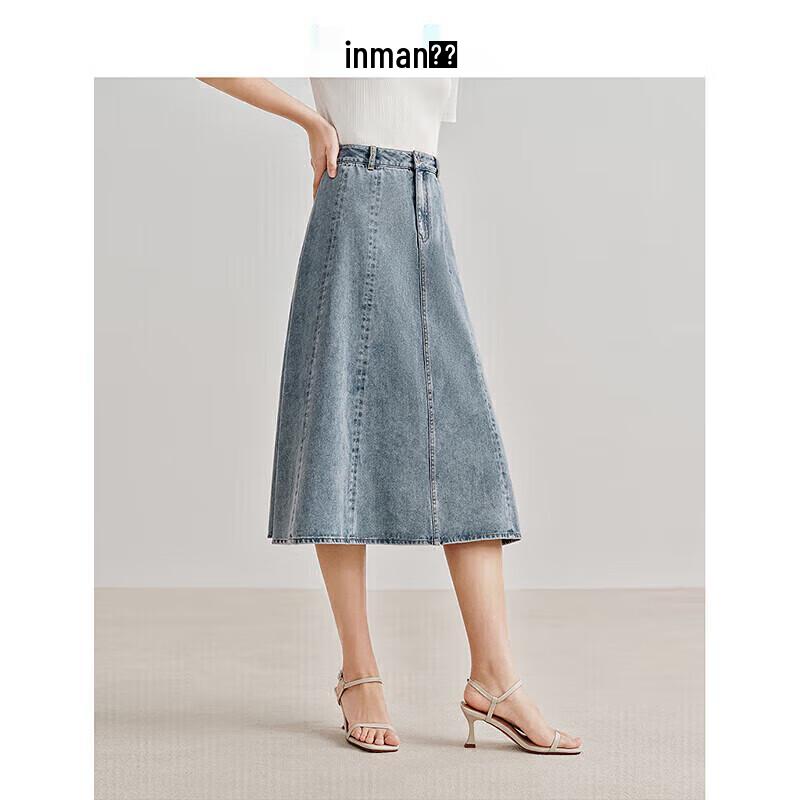 Inman Women s French Retro High-Waist Wrap Denim A-Line Skirt L
Inman Women s French Retro High-Waist Wrap Denim A-Line Skirt L
