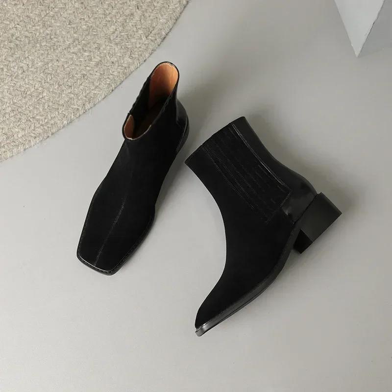 Мода НОВЫЕ Осенне-Зимние Женские Ботинки Обувь из Овчины Замши Женские Ботинки с Круглым Носком на Низком Каблуке Ботильоны Слипоны Лаконичные Ботинки Челси 40
Мода НОВЫЕ Осенне-Зимние Женские Ботинки Обувь из Овчины Замши Женские Ботинки с Круглым Носком на Низком Каблуке Ботильоны Слипоны Лаконичные Ботинки Челси 40