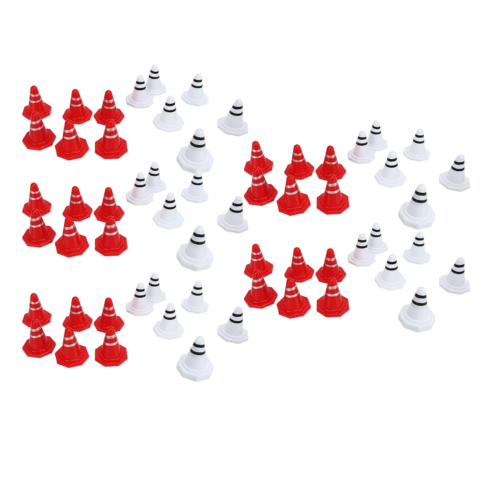 60 Pcs Traffic Cones Toys Red White Mini Traffic Cones Miniature Lifelike Road Block for Soccer Training RC Car Gaming
60 Pcs Traffic Cones Toys Red White Mini Traffic Cones Miniature Lifelike Road Block for Soccer Training RC Car Gaming