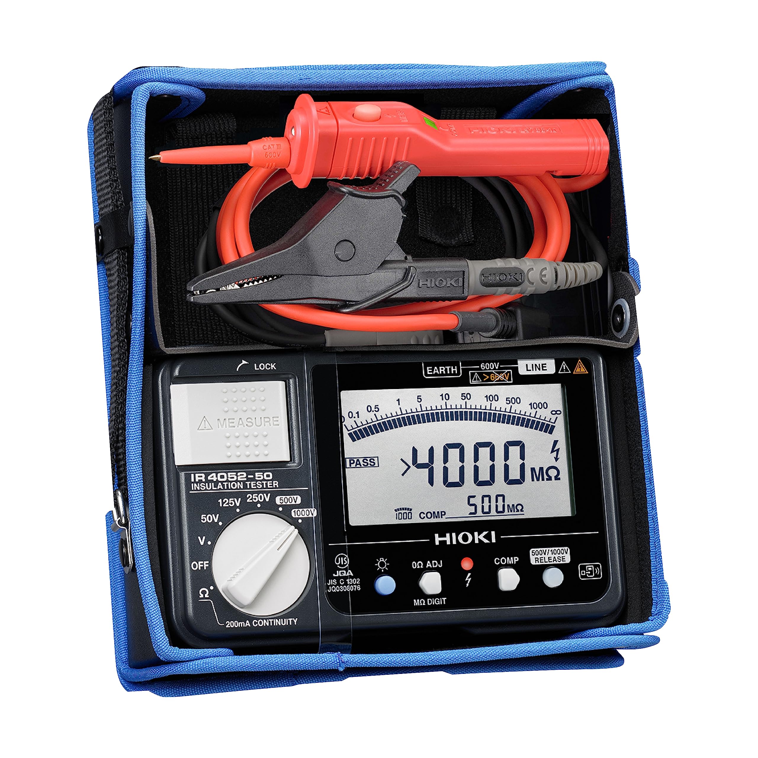 HIOKI Insulation Resistance Meter IR4052-51 Lead Set with Switch L9788-11 Accessories Wireless Adapter Compatible with Z3210 JIS Certification Made
HIOKI Insulation Resistance Meter IR4052-51 Lead Set with Switch L9788-11 Accessories Wireless Adapter Compatible with Z3210 JIS Certification Made