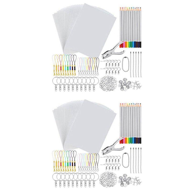 ABUL-396 PCS Shrinky Art Paper Heat Shrink Sheet Plastic Kit Hole Punch Keychains Pencils DIY Drawing Art Supply
ABUL-396 PCS Shrinky Art Paper Heat Shrink Sheet Plastic Kit Hole Punch Keychains Pencils DIY Drawing Art Supply