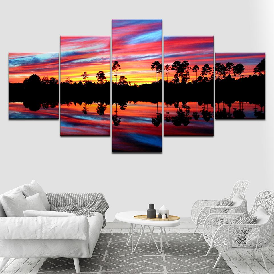 Canvas Wall Art Pictures Modern 5 Panel Blue Colorful Red Reflection Sunset Tree Yellow Living Room Decor Print Poster Painting 20x35 20x45 20x55cm
Canvas Wall Art Pictures Modern 5 Panel Blue Colorful Red Reflection Sunset Tree Yellow Living Room Decor Print Poster Painting 20x35 20x45 20x55cm