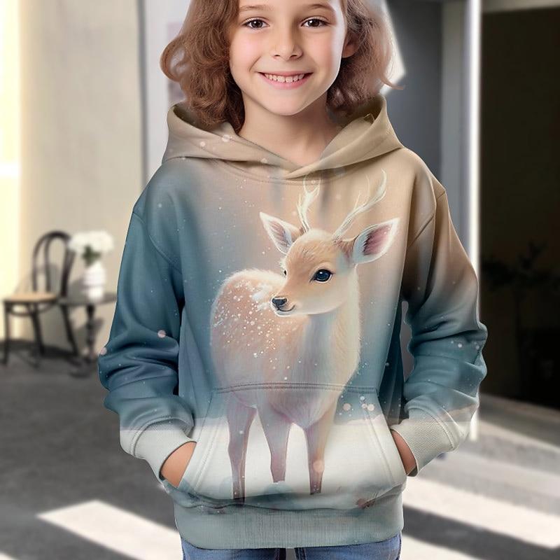 Girls 3D Animal Cartoon Deer Christmas Hoodie Hoodie Pullover Long Sleeve 1112 Years160cm
Girls 3D Animal Cartoon Deer Christmas Hoodie Hoodie Pullover Long Sleeve 1112 Years160cm