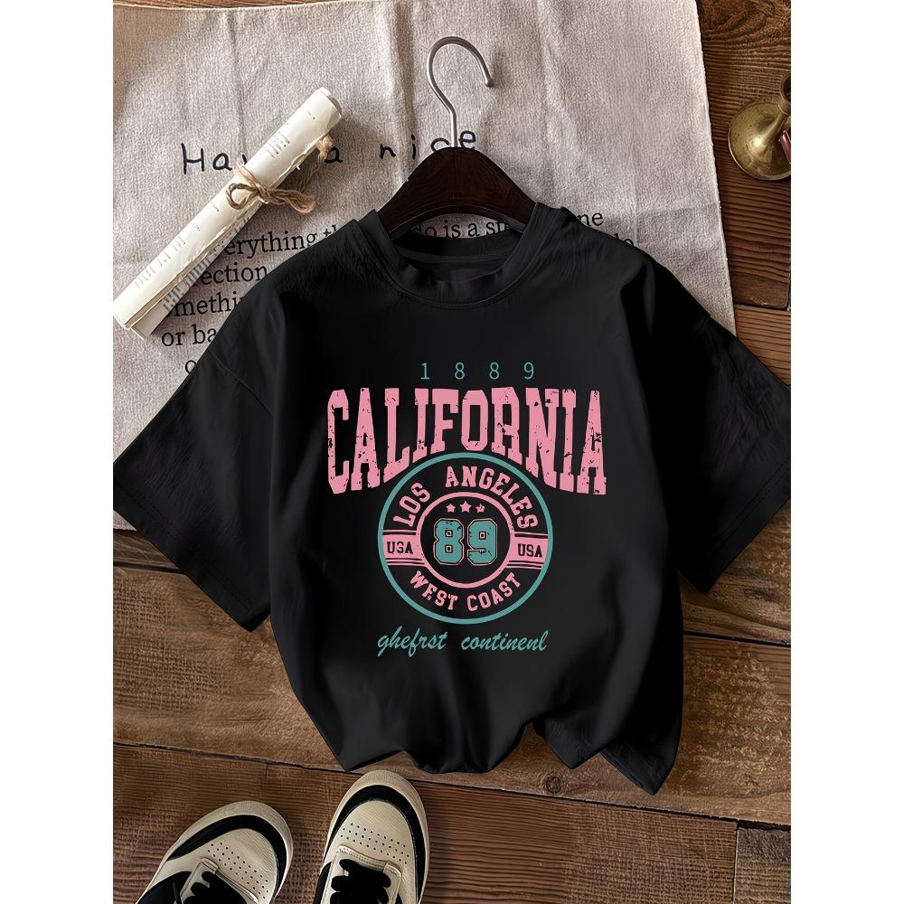 California Los Angeles 89 Graphic Women S T-Shirt Crew Neck, Short Sleeve, Regular Length, Letter Print Top for All Seasons M
California Los Angeles 89 Graphic Women S T-Shirt Crew Neck, Short Sleeve, Regular Length, Letter Print Top for All Seasons M