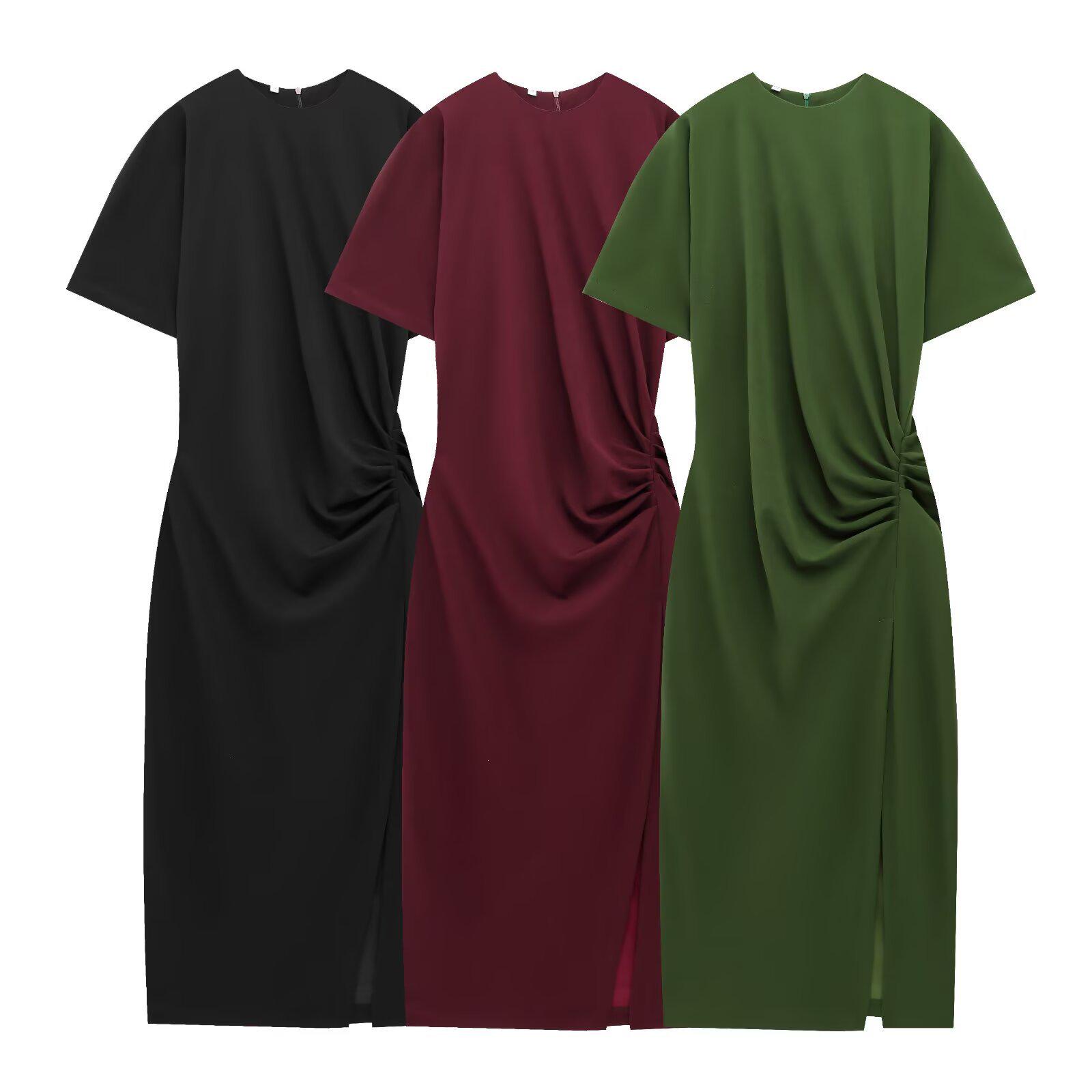 2025 Spring Women s French Minimalist Pleated Midi Dress - Short Sleeve, Round Neck Small
2025 Spring Women s French Minimalist Pleated Midi Dress - Short Sleeve, Round Neck Small