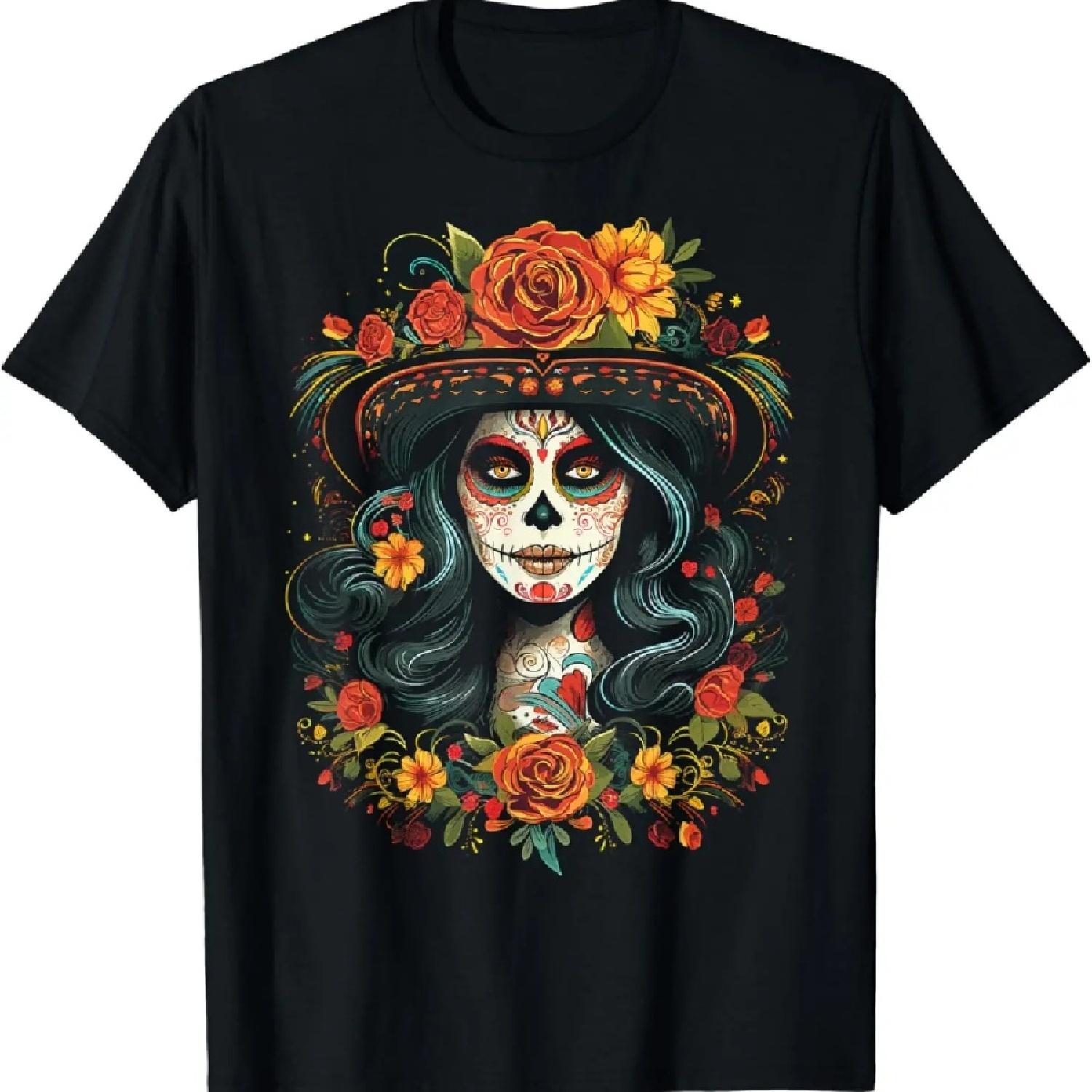 De Los Muertos La Catrina День мертвых Сахарный череп Женская футболка XXXXXL чёрный
De Los Muertos La Catrina День мертвых Сахарный череп Женская футболка XXXXXL чёрный