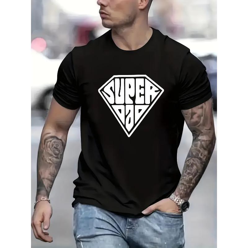 European Size Super Daddy Print T-Shirt, Short Sleeve Crew Neck Casual Top, Spring/Summer, Men s 4XL чорний
European Size Super Daddy Print T-Shirt, Short Sleeve Crew Neck Casual Top, Spring/Summer, Men s 4XL чорний