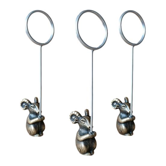 3Pcs Note Holder Stable Anti-Corrosive Spiral Clip for Notes Photos Menus Business Cards Retro Zodiac Desktop Ornament Unique Gift for Collectors Goat
3Pcs Note Holder Stable Anti-Corrosive Spiral Clip for Notes Photos Menus Business Cards Retro Zodiac Desktop Ornament Unique Gift for Collectors Goat