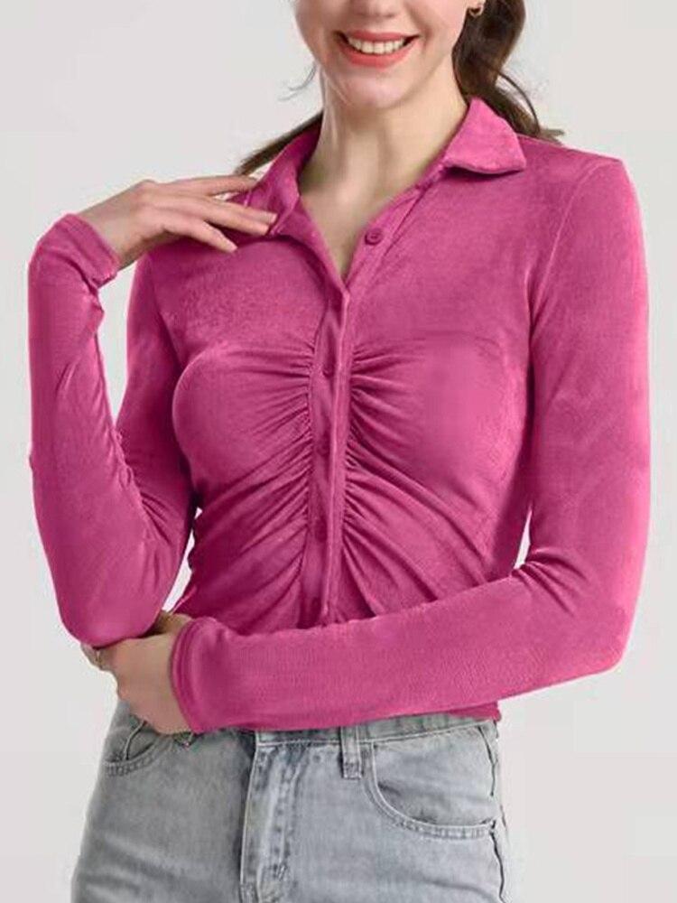 2022 тонкие женские блестящие рубашки со рюшами, женская сексуальная модная одежда, блестящая рубашка с воротником на пуговицах, укороченный топ с длинными рукавами XL розы красного
2022 тонкие женские блестящие рубашки со рюшами, женская сексуальная модная одежда, блестящая рубашка с воротником на пуговицах, укороченный топ с длинными рукавами XL розы красного