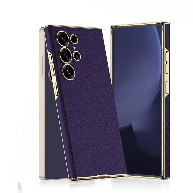 For Samsung S26 S25 Ultra Phone Case for Samsung Galaxy S25 S24 Ultra Electroplated Leather Plastic Hard Shell Protective Cover Galaxy S26 Ultra
For Samsung S26 S25 Ultra Phone Case for Samsung Galaxy S25 S24 Ultra Electroplated Leather Plastic Hard Shell Protective Cover Galaxy S26 Ultra