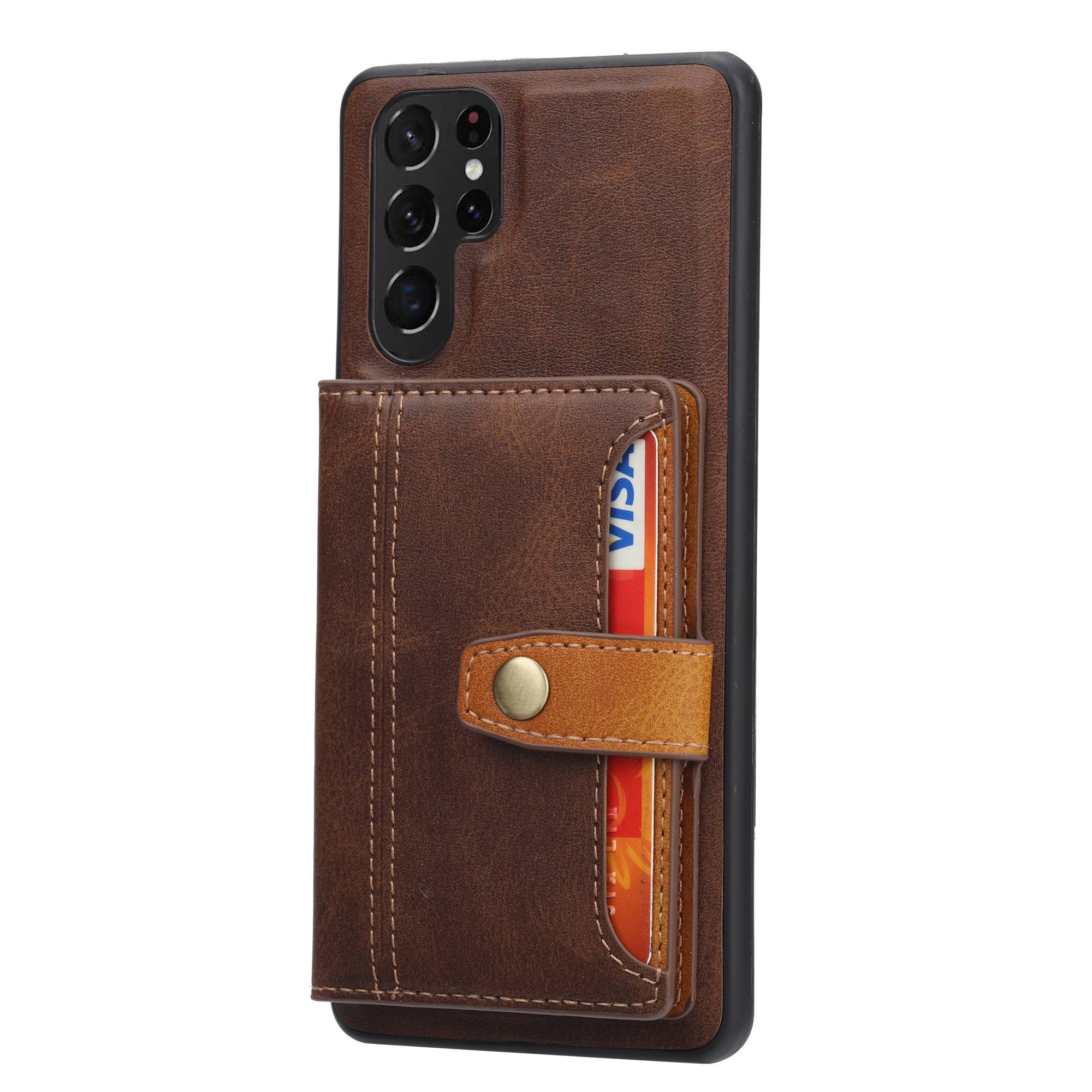 For Samsung Galaxy S23 Ultra Shockproof Calf Texture Phone Case Card Slots Kickstand PU Leather Coated TPU Protective Back Cover Black
For Samsung Galaxy S23 Ultra Shockproof Calf Texture Phone Case Card Slots Kickstand PU Leather Coated TPU Protective Back Cover Black