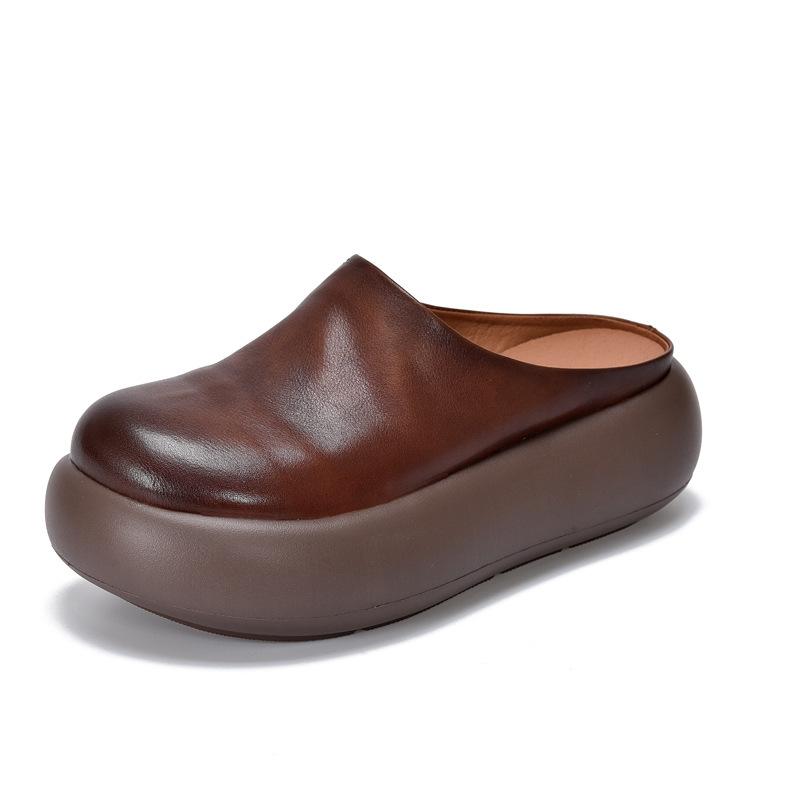 Johnature Натуральна шкіра Однотонні Жіночі Платформні Шльопанці з Круглим Носком Легке Взуття на Товстій Підошві Сліпони 35 коричневий
Johnature Натуральна шкіра Однотонні Жіночі Платформні Шльопанці з Круглим Носком Легке Взуття на Товстій Підошві Сліпони 35 коричневий