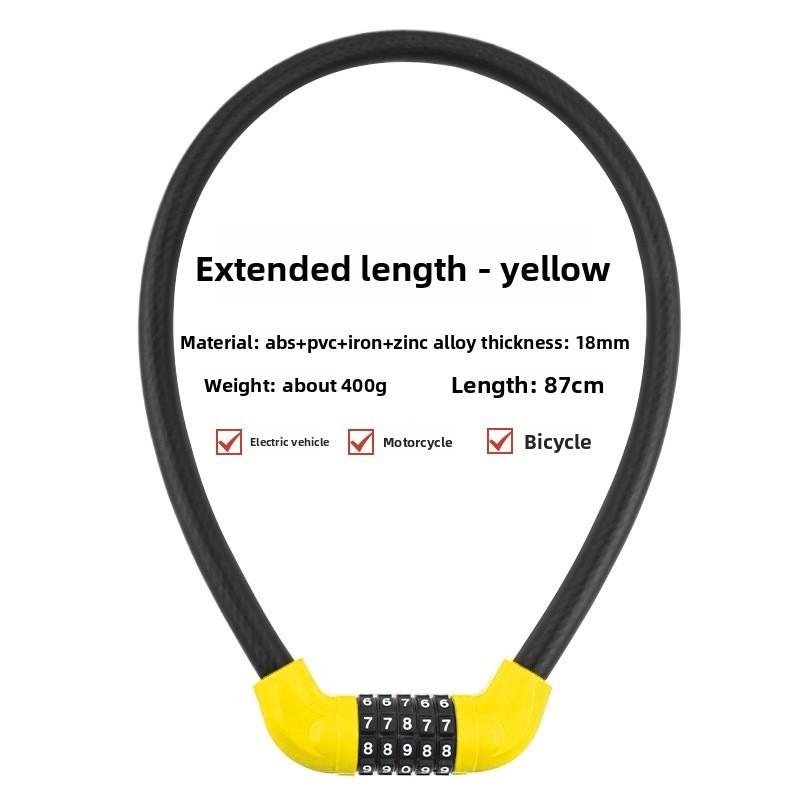 Mountain Bike Lock With Combination Code Heavyduty Steel Cable For Theft Prevention жовтий
Mountain Bike Lock With Combination Code Heavyduty Steel Cable For Theft Prevention жовтий
