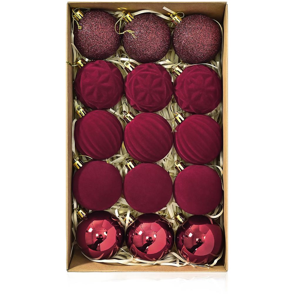 Glitter Baubles Christmas Ornaments 15-piece Set Soft Velvet Texture Glitter Accents Christmas Decoration Black
Glitter Baubles Christmas Ornaments 15-piece Set Soft Velvet Texture Glitter Accents Christmas Decoration Black