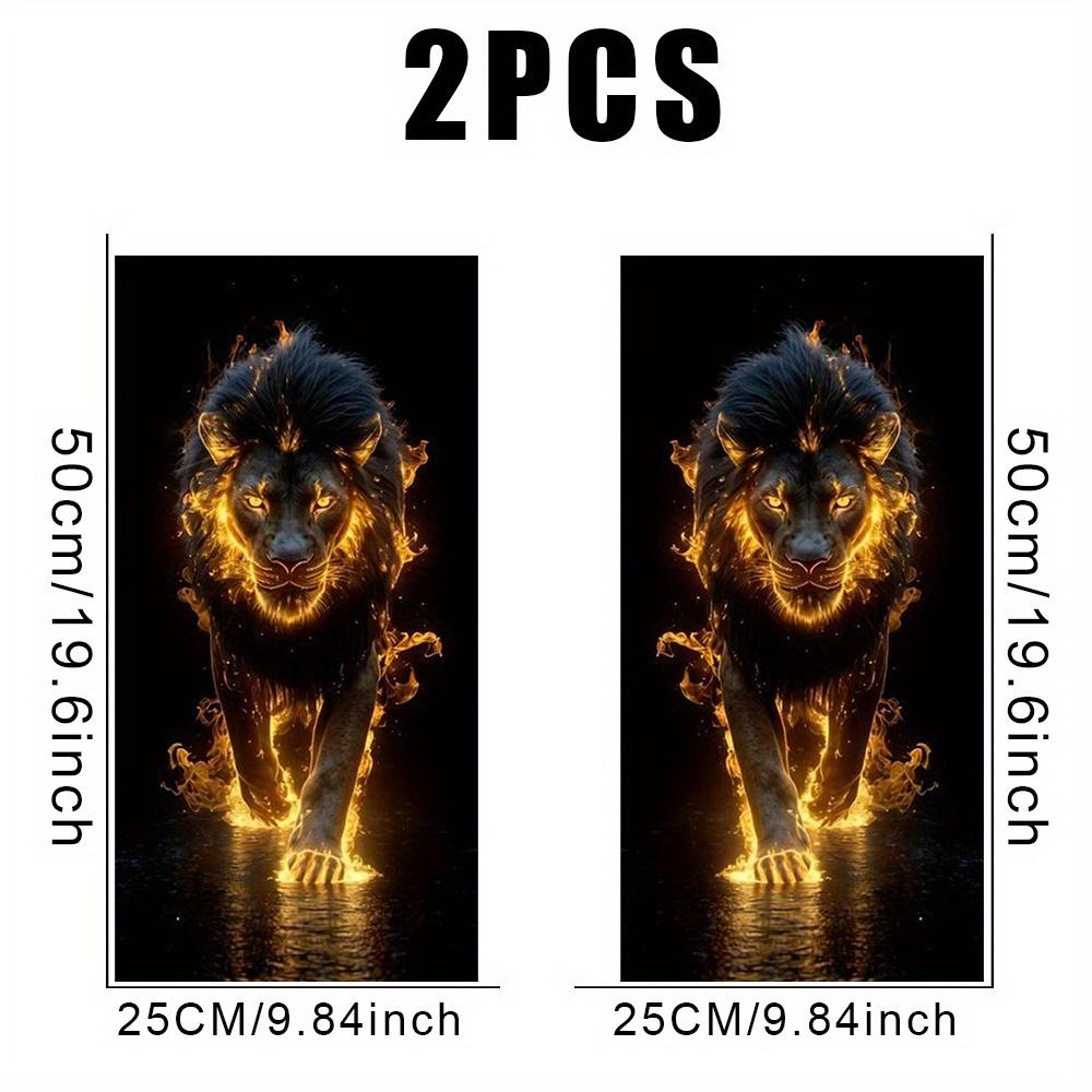 2-Pack Flame Lion Car Stickers - Durable Plastic B-Pillar Protector, Self-Adhesive Glossy for Vehicles, Walls and Windows
2-Pack Flame Lion Car Stickers - Durable Plastic B-Pillar Protector, Self-Adhesive Glossy for Vehicles, Walls and Windows