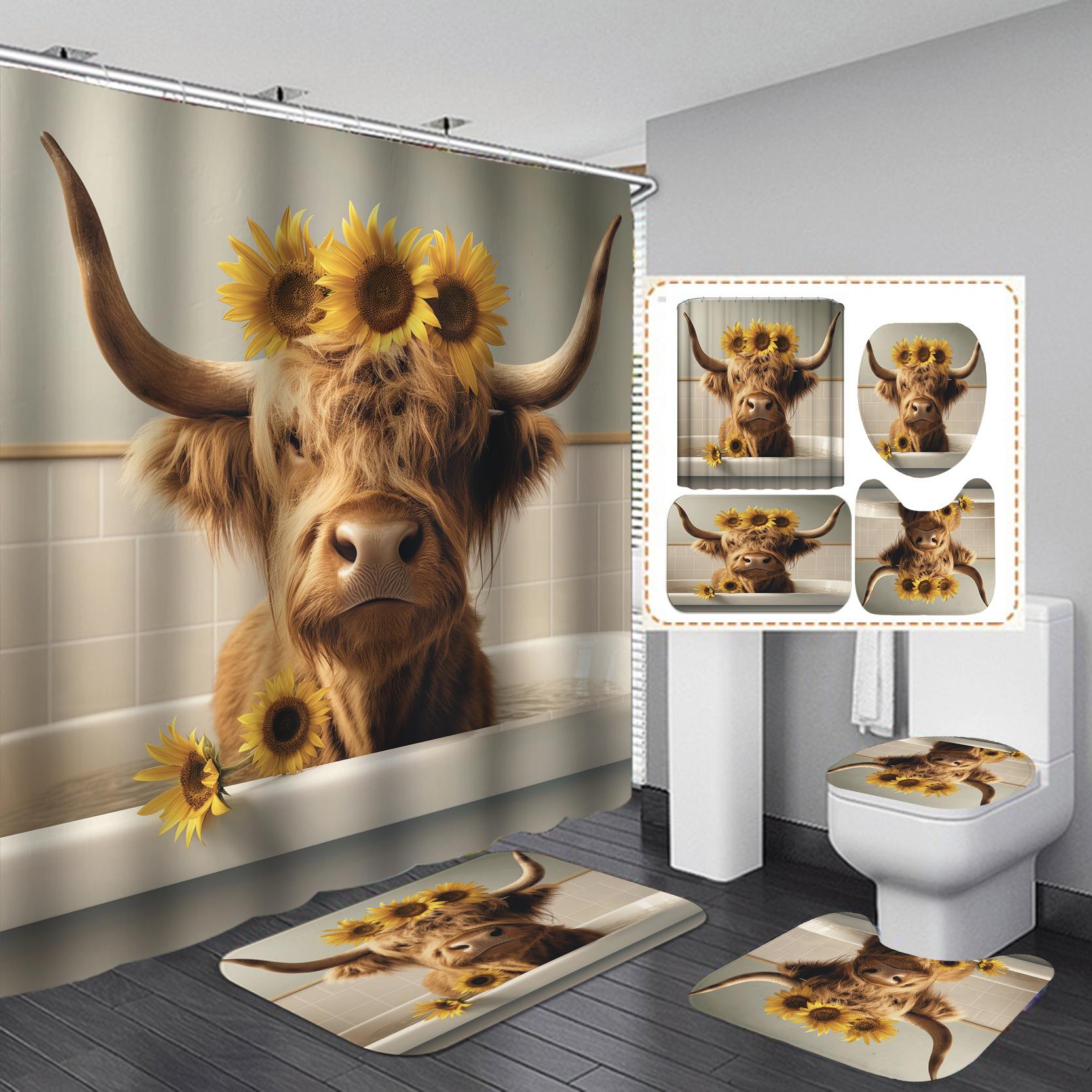 Напечатанная занавеска для душа в ванной водонепроницаемая и устойчивая к плесени занавеска для душа ванная комната разделение сухого и влажного затемнения теплая занавеска для душа 90x180