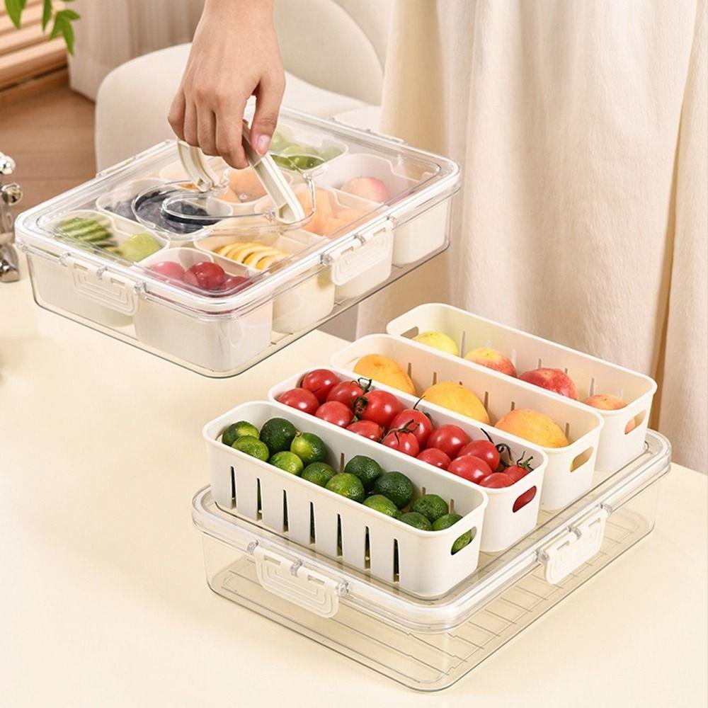 Sealed Divided Dinner Plate Plastic Food Preservation Store Box Snack Fruit Tray for Home
Sealed Divided Dinner Plate Plastic Food Preservation Store Box Snack Fruit Tray for Home