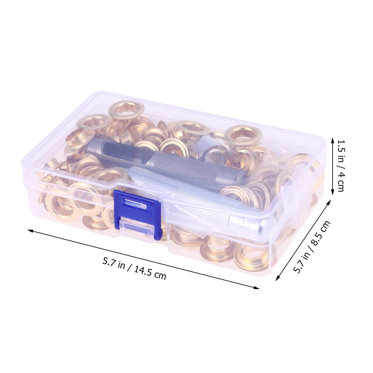 100Set Eyelet Button Tool Kit Brass Grommets Set 6Mm Inner Diameter Multipurpose Easy Use for Shoes Clothes DIY Crafts Clothing золотистый
100Set Eyelet Button Tool Kit Brass Grommets Set 6Mm Inner Diameter Multipurpose Easy Use for Shoes Clothes DIY Crafts Clothing золотистый