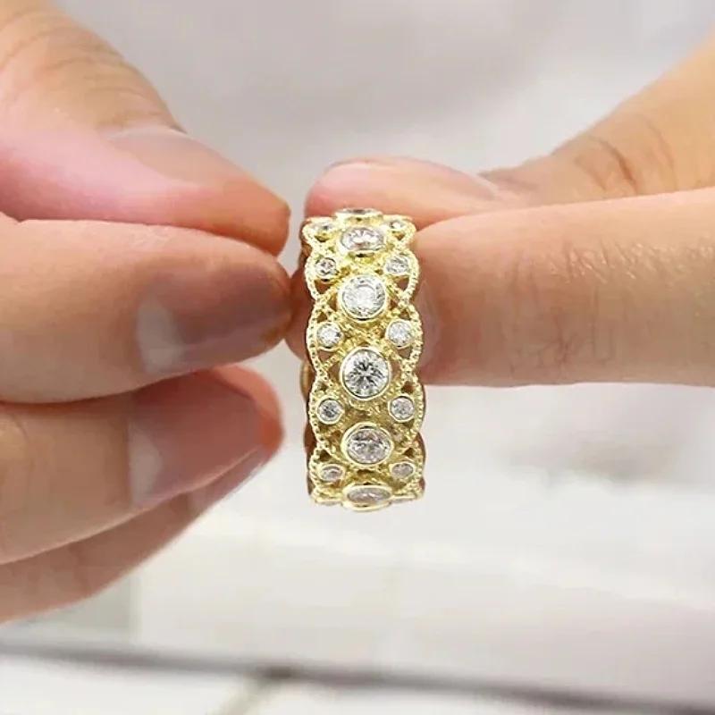 CAOSHI Aesthetic Hollow-out Finger Ring Female Engagement Ceremony Zircon with Brilliant Zirconia Exquisite Accessories Gifts 6
CAOSHI Aesthetic Hollow-out Finger Ring Female Engagement Ceremony Zircon with Brilliant Zirconia Exquisite Accessories Gifts 6