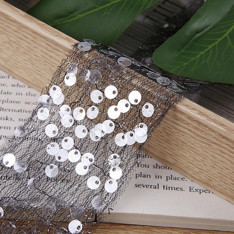 5Yards 50mm Sequin Tulle Ribbon with Silver Wire for Clothing Sewing DIY Hair Bows Hat Decor Craft Accessories Chiffon Ribbon 50mm-5yards чорний
5Yards 50mm Sequin Tulle Ribbon with Silver Wire for Clothing Sewing DIY Hair Bows Hat Decor Craft Accessories Chiffon Ribbon 50mm-5yards чорний