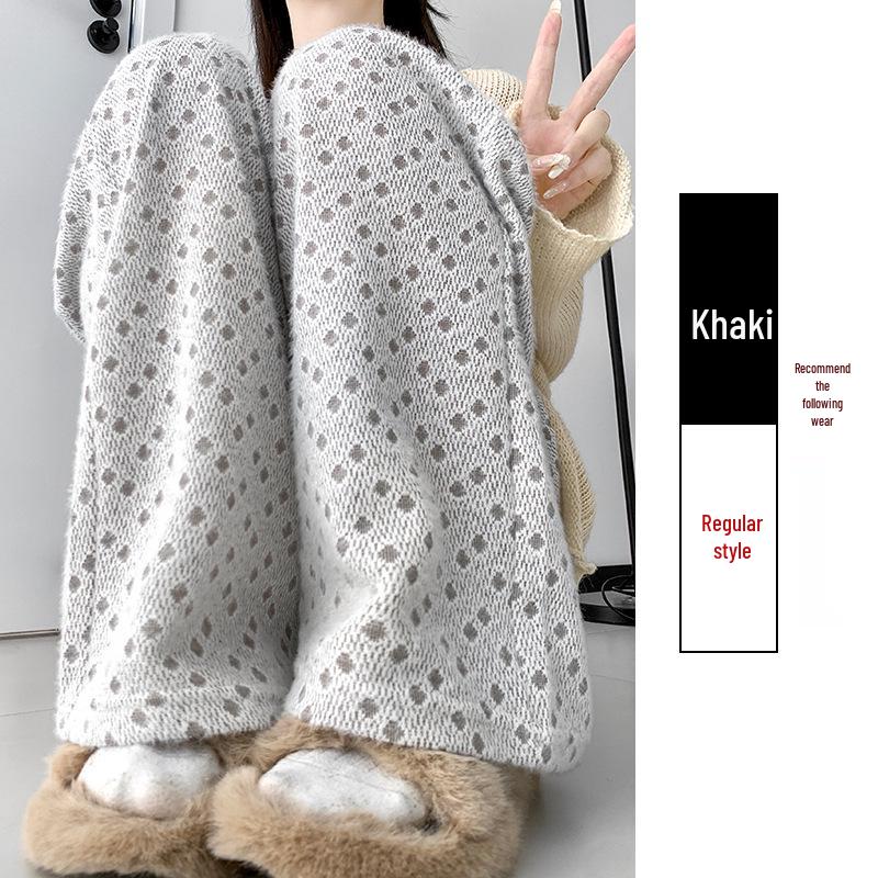 Polka Dot High Waist Wide Leg Knit Pants S
Polka Dot High Waist Wide Leg Knit Pants S