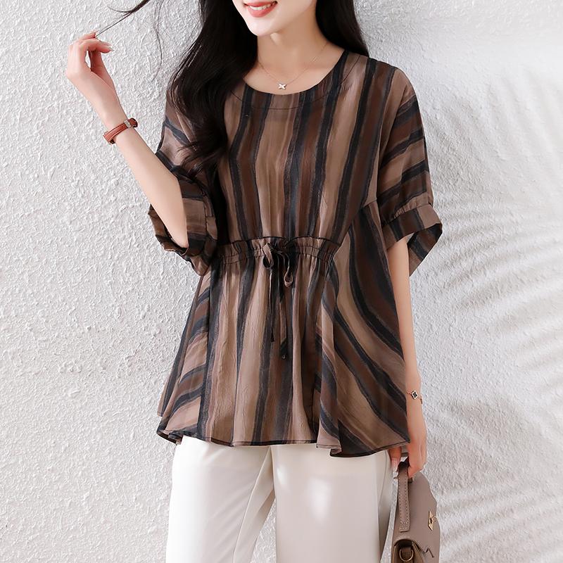 Dimanaf 2025 Лето Женская Футболка Плюс Размер Базовая Винтажная Оверсайз Модная Повседневная Свободная Футболка Из Шифона Топы 5XL коричневый
Dimanaf 2025 Лето Женская Футболка Плюс Размер Базовая Винтажная Оверсайз Модная Повседневная Свободная Футболка Из Шифона Топы 5XL коричневый