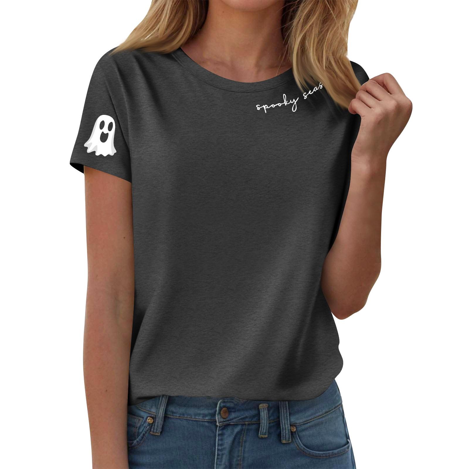 Женские футболки, Женские топы с коротким рукавом, Летняя мода, Повседневные стильные футболки с круглым вырезом, Туники XL
Женские футболки, Женские топы с коротким рукавом, Летняя мода, Повседневные стильные футболки с круглым вырезом, Туники XL