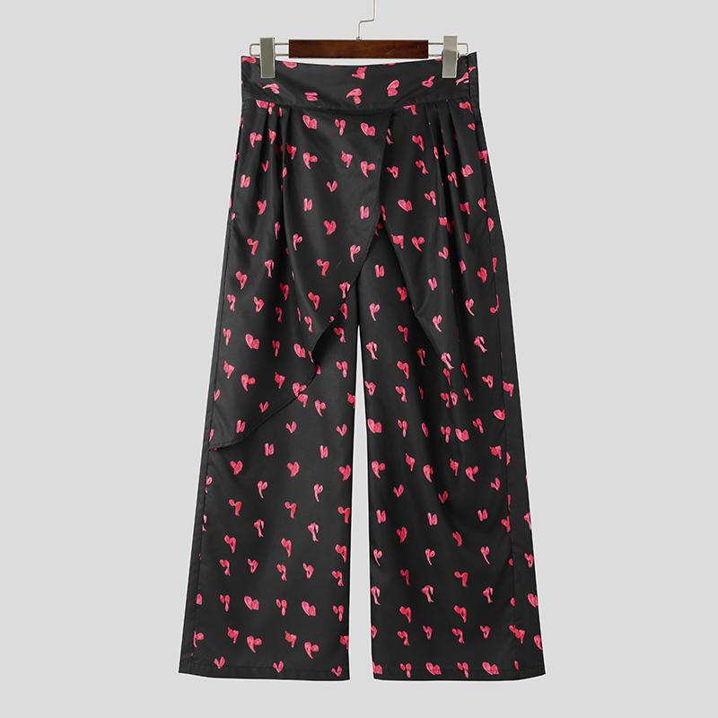 INCERUN Men Zipper High Waist Ruffled Print Casual Loose Wide Leg Pants Trousers S чёрный
INCERUN Men Zipper High Waist Ruffled Print Casual Loose Wide Leg Pants Trousers S чёрный