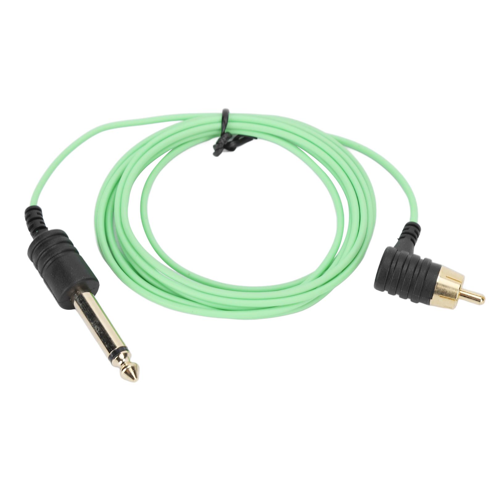 RCA Tattoo Clip Cord Good Transmission Tightly Connection Tattoo Machine Cable Cord Green 1.8m
RCA Tattoo Clip Cord Good Transmission Tightly Connection Tattoo Machine Cable Cord Green 1.8m