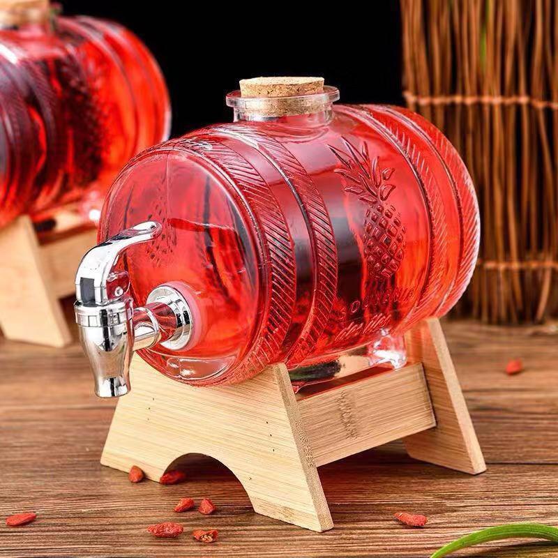 1L Glass Whiskey Barrel Wine Barrel Beer Bottle Fruit Aging Alcohol Honey Storage Container With Base Faucet Bar Tool білий
1L Glass Whiskey Barrel Wine Barrel Beer Bottle Fruit Aging Alcohol Honey Storage Container With Base Faucet Bar Tool білий