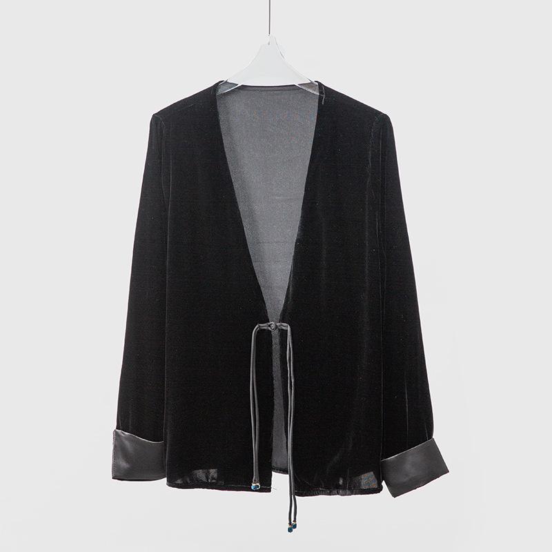 Women s Silk Velvet Cardigan: Chinese Mulberry Silk, One-Button, Loose Fit, Long Sleeve, Tea Wear Extra Large чёрный
Women s Silk Velvet Cardigan: Chinese Mulberry Silk, One-Button, Loose Fit, Long Sleeve, Tea Wear Extra Large чёрный
