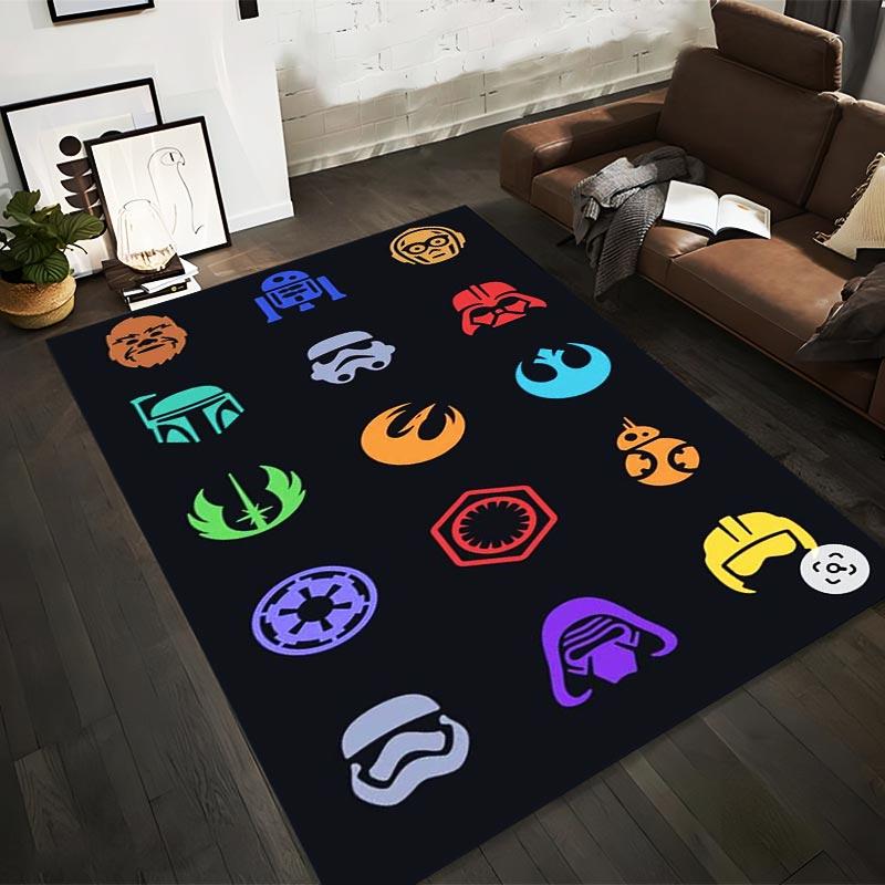 Star Wars Themed Carpet with Iconic Character Symbols, Black Base Suitable for use as an anti-slip for living room bedroom sofas 40x60cm( 15x23in )
Star Wars Themed Carpet with Iconic Character Symbols, Black Base Suitable for use as an anti-slip for living room bedroom sofas 40x60cm( 15x23in )