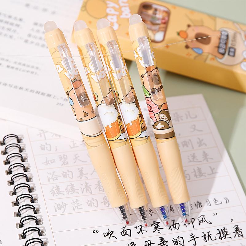 4Pcs Kawaii Capybara Erasable Pen Writing Smooth Pens Elegant Pressing Neutral Pens Aesthetic Stationery Office Supplies
4Pcs Kawaii Capybara Erasable Pen Writing Smooth Pens Elegant Pressing Neutral Pens Aesthetic Stationery Office Supplies
