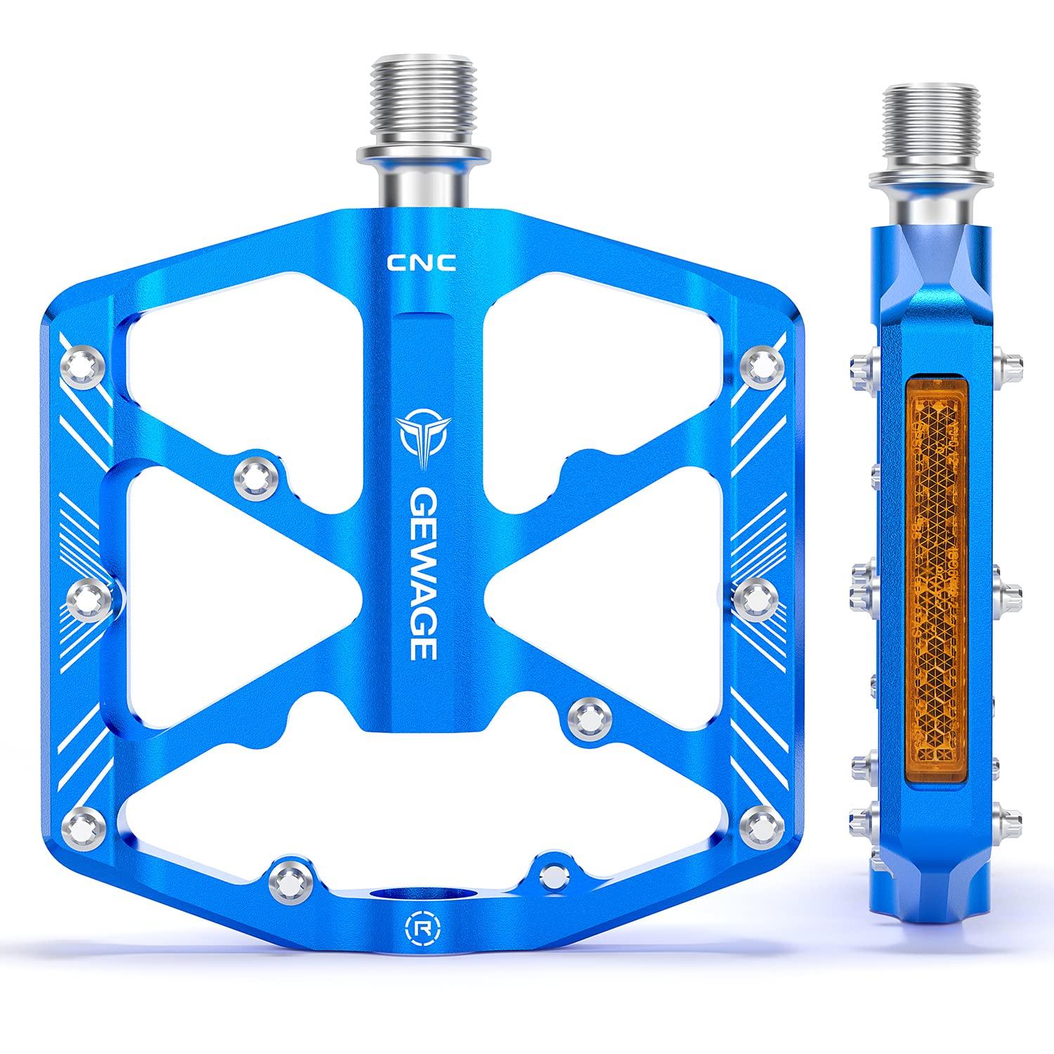 GEWAGE Bicycle Pedal with Reflector Flat Pedal with 3 Sealed Bearings Made of Aluminum (GE-323/Blue)
GEWAGE Bicycle Pedal with Reflector Flat Pedal with 3 Sealed Bearings Made of Aluminum (GE-323/Blue)