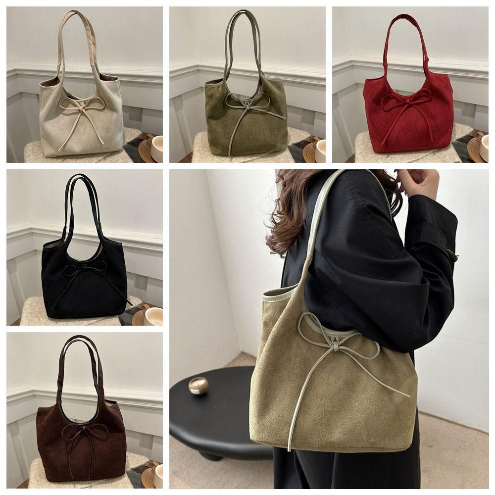 Elegant Retro Underarm Bag Korean Style Wool Tote Bag Simple Bow Tie Shoulder Bag Lady чорний
Elegant Retro Underarm Bag Korean Style Wool Tote Bag Simple Bow Tie Shoulder Bag Lady чорний