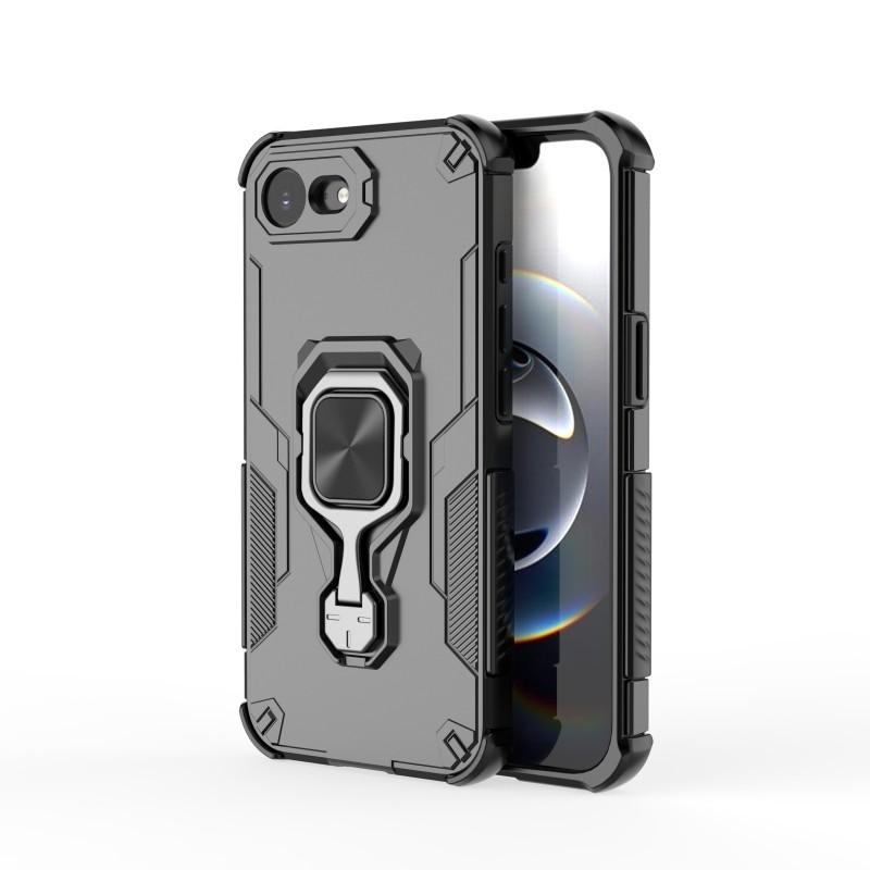 For iPhone 16e Phone Case WANLONFENG PC TPU Back Cover Kickstand with Tempered Glass Black
For iPhone 16e Phone Case WANLONFENG PC TPU Back Cover Kickstand with Tempered Glass Black