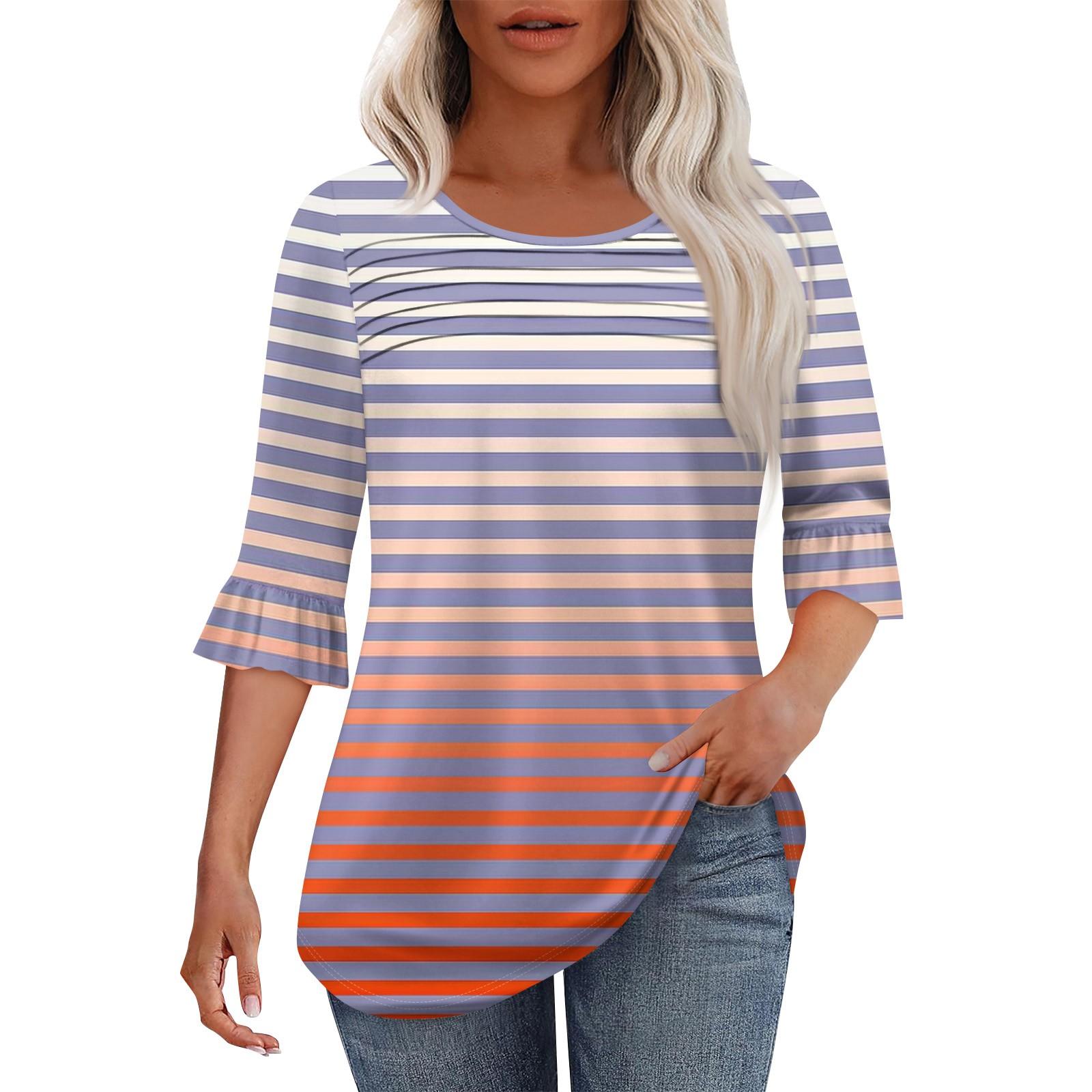 Жіноча модна плісирована верхня частина з 3/4 рукавами та круглим вирізом L
Жіноча модна плісирована верхня частина з 3/4 рукавами та круглим вирізом L