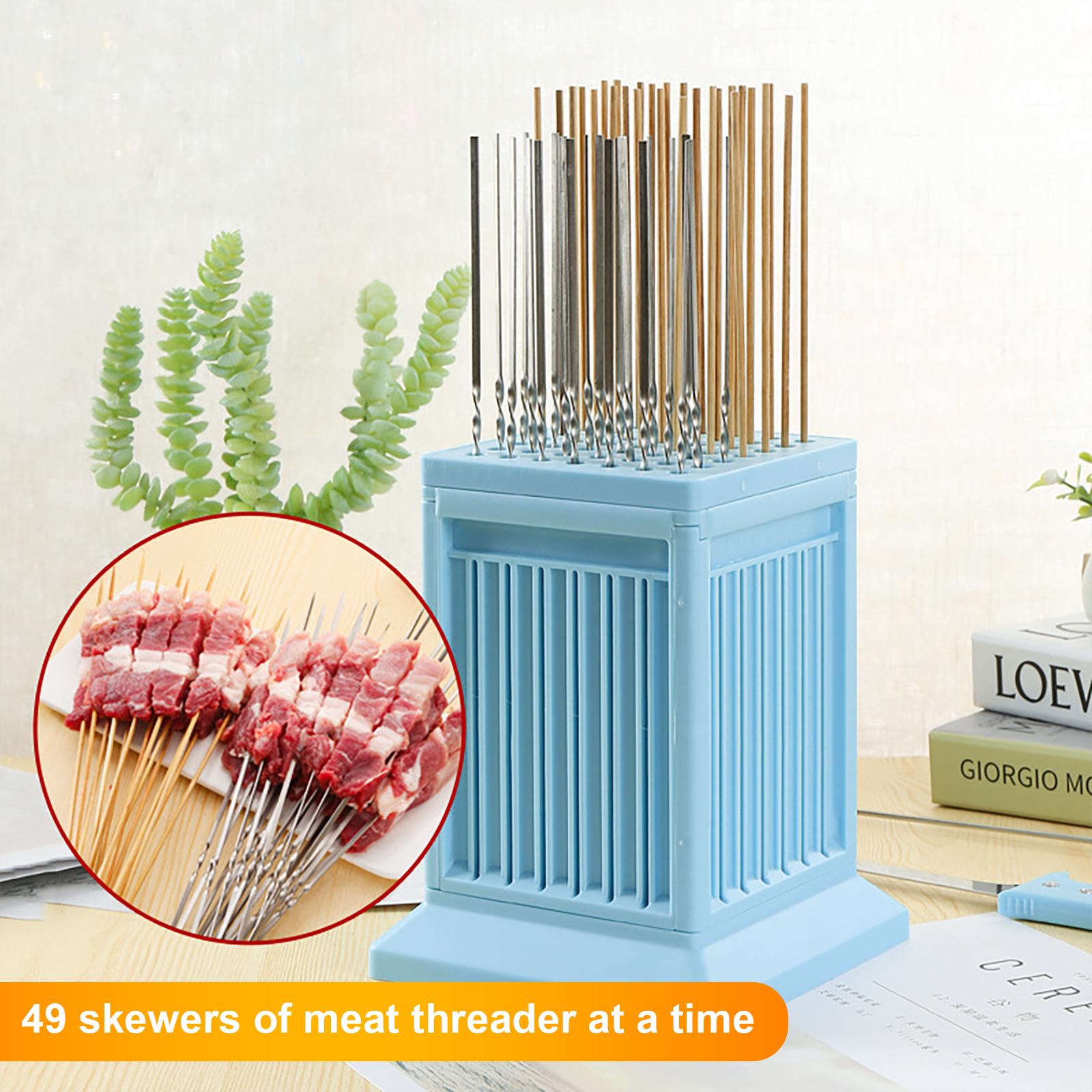 49 Holes Barbecue Stringer Box Portable Kebab Maker Box Detachable Meat Skewer Maker Box Multifunction for Beef Pork Meat синій
49 Holes Barbecue Stringer Box Portable Kebab Maker Box Detachable Meat Skewer Maker Box Multifunction for Beef Pork Meat синій
