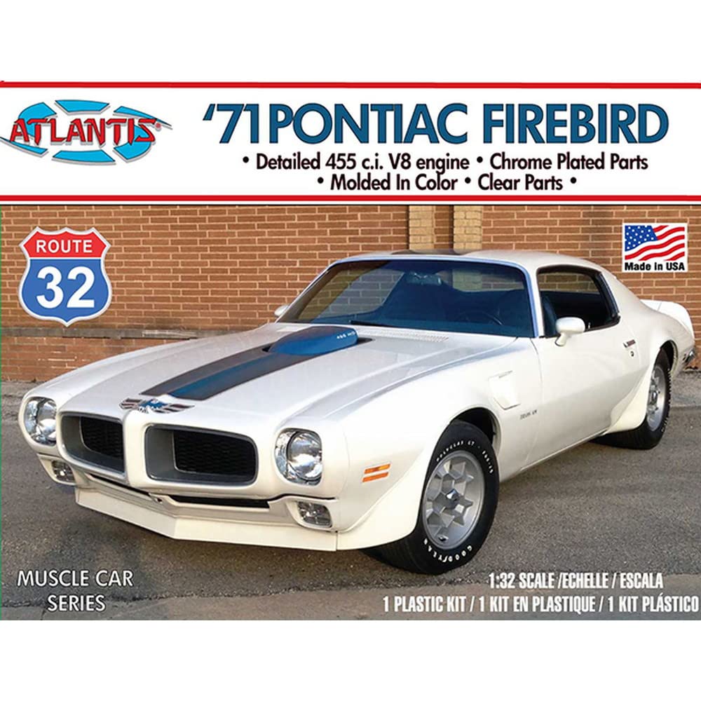 Atlantis Models Маршрут 32 1971 Pontiac Trans Am Пластиковая модель ATLAMCM2009 Цветной пластик 1/32
Atlantis Models Маршрут 32 1971 Pontiac Trans Am Пластиковая модель ATLAMCM2009 Цветной пластик 1/32